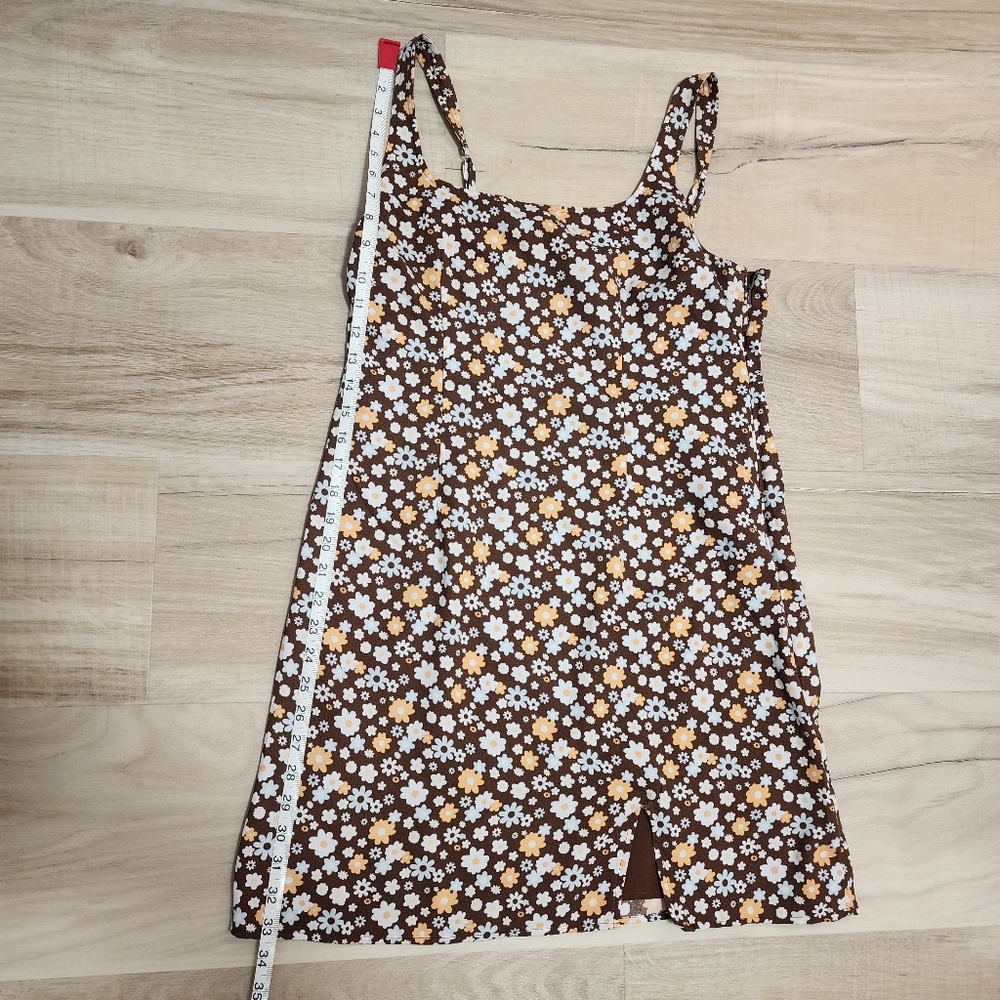 Hollister Brown Floral Summer Dress | Adjustable Straps